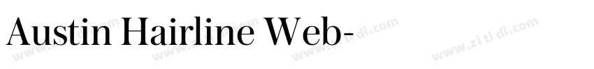 Austin Hairline Web字体转换